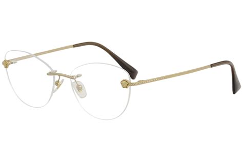 rimless versace eyeglasses gold